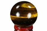 Polished Tiger's Eye Sphere - South Africa #116056-1